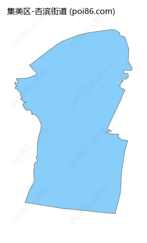 杏滨街道边界地图