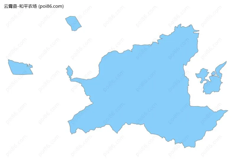 和平农场边界地图