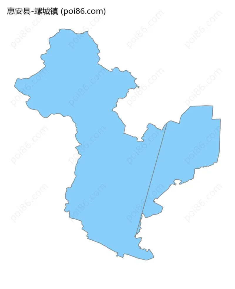 螺城镇边界地图