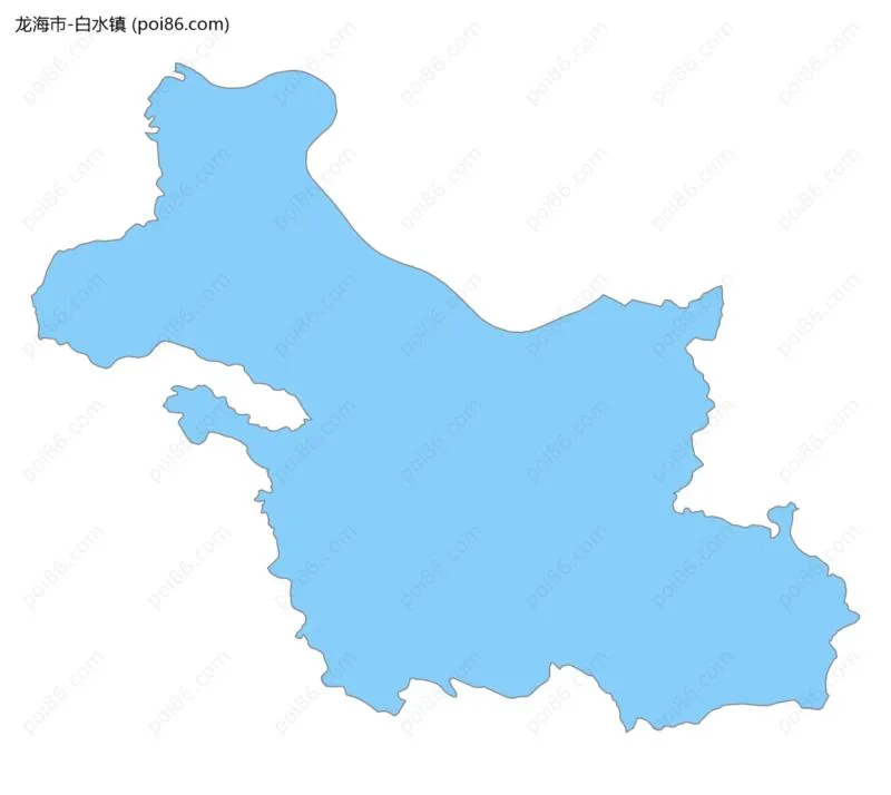 白水镇边界地图