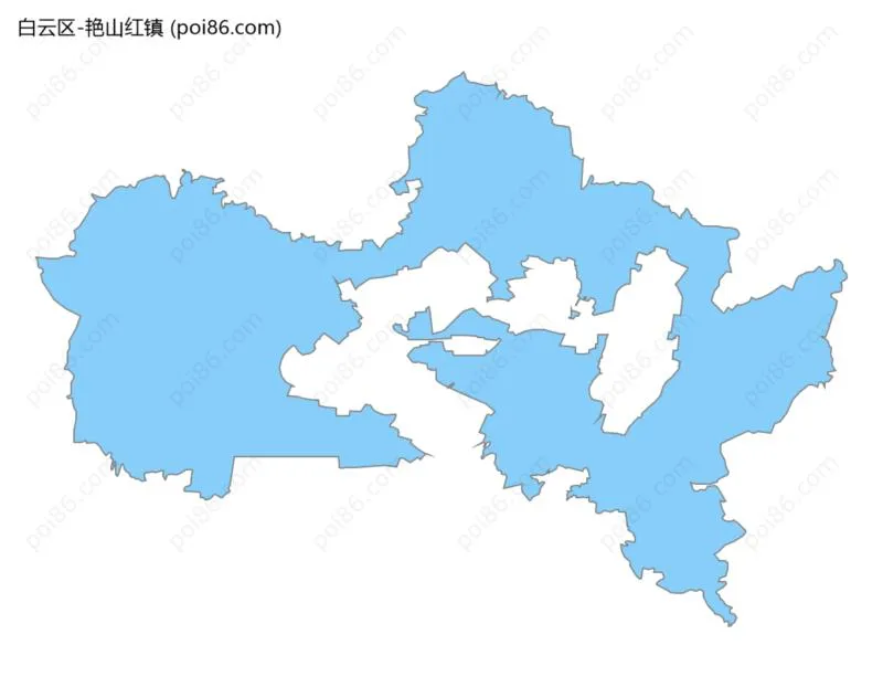艳山红镇边界地图