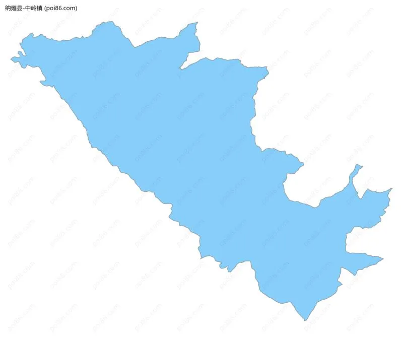 中岭镇边界地图