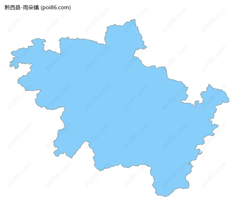 雨朵镇边界地图