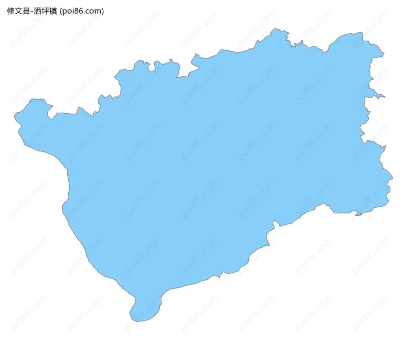 洒坪镇边界地图