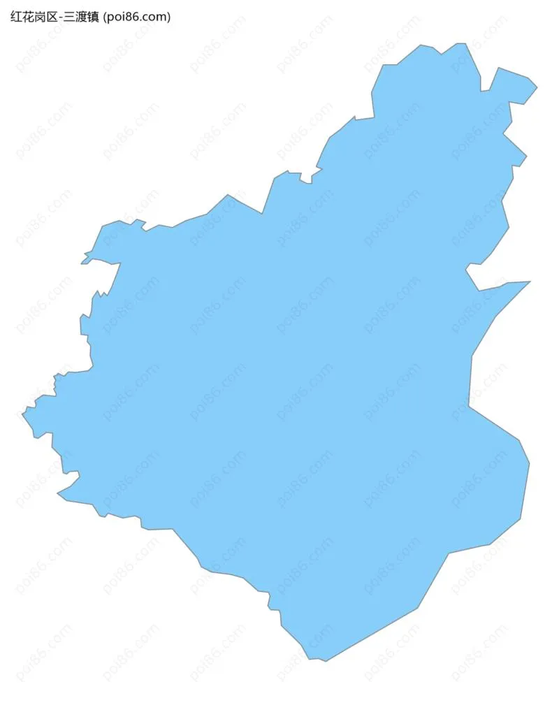 三渡镇边界地图