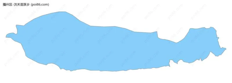 洪关苗族乡边界地图
