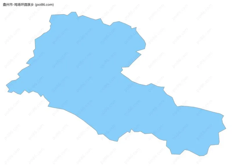 鸡场坪彝族乡边界地图