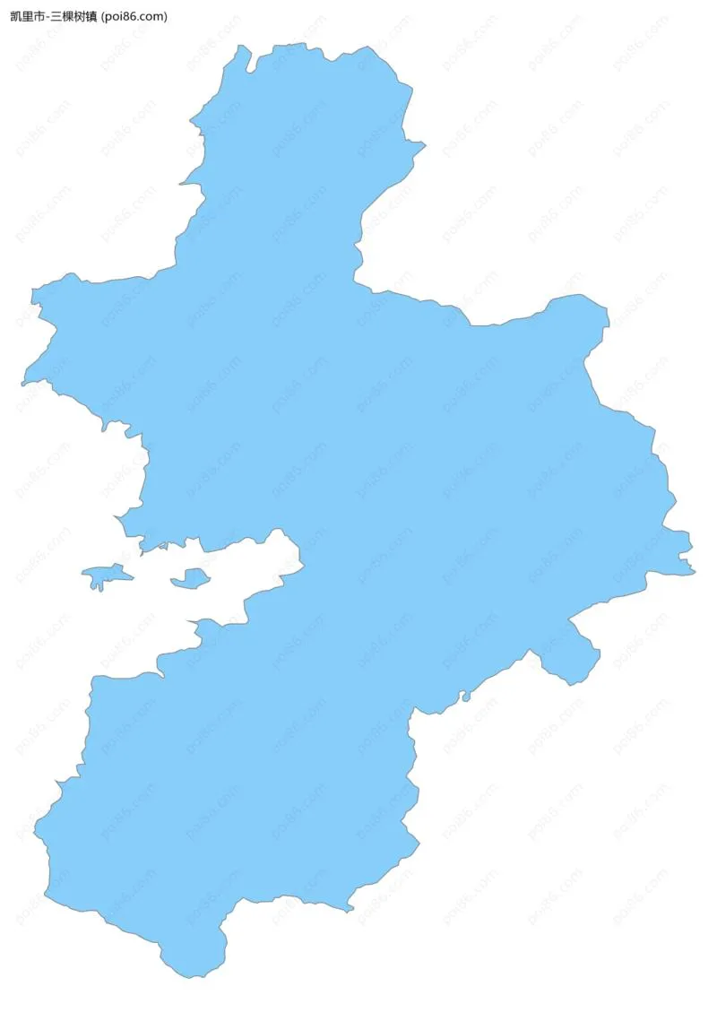 三棵树镇边界地图