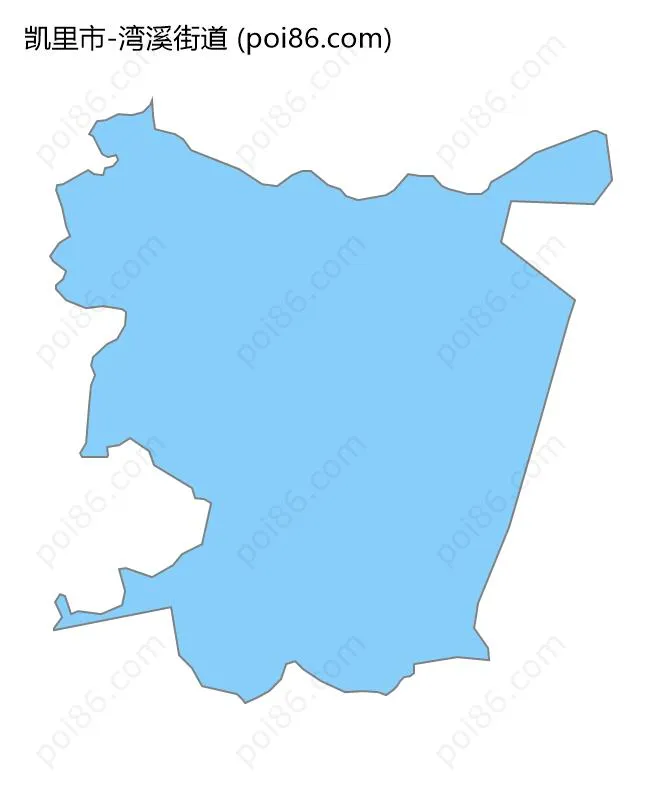 湾溪街道边界地图