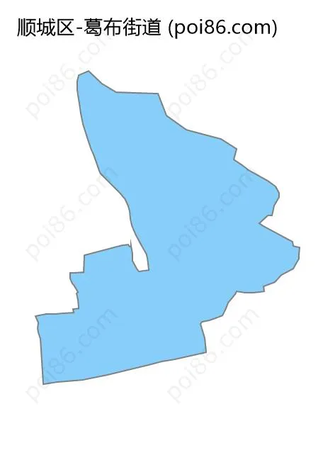 葛布街道边界地图