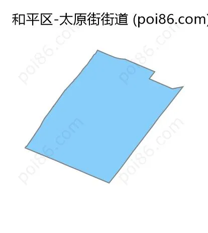 太原街街道边界地图