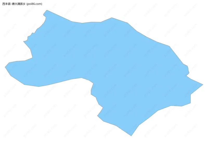 德兴满族乡边界地图