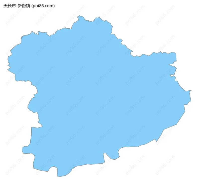 新街镇边界地图