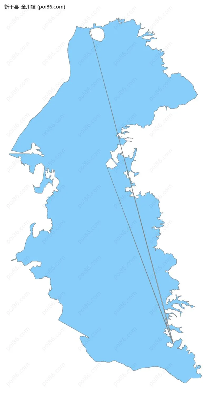 金川镇边界地图