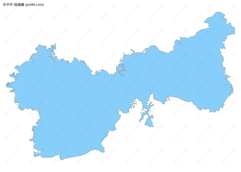 临港镇边界地图