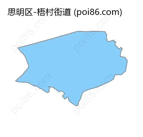 梧村街道边界地图