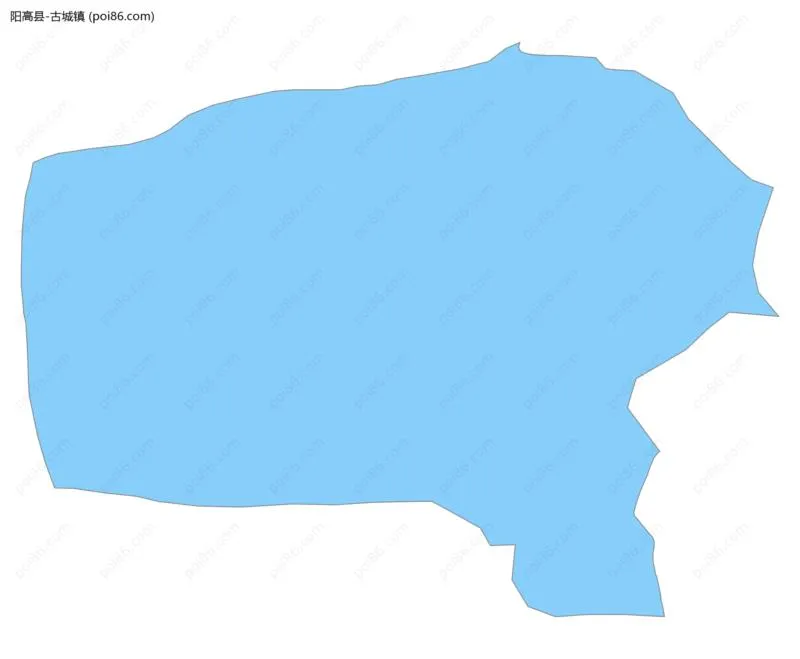 古城镇边界地图