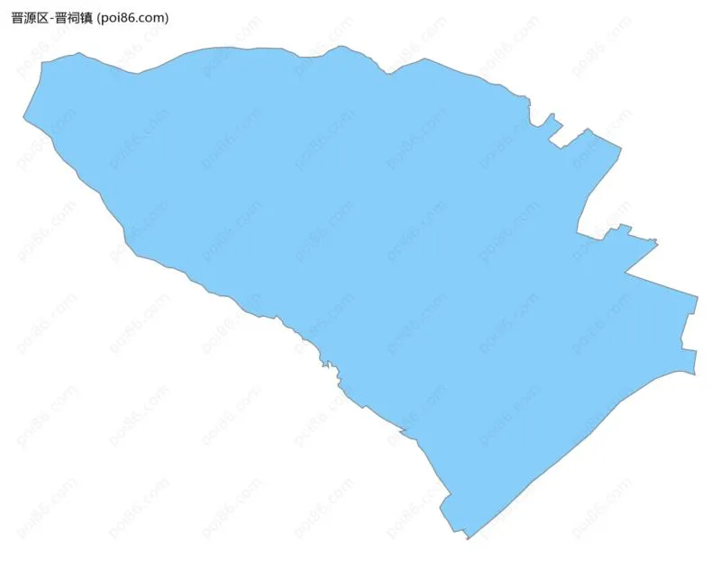 晋祠镇边界地图