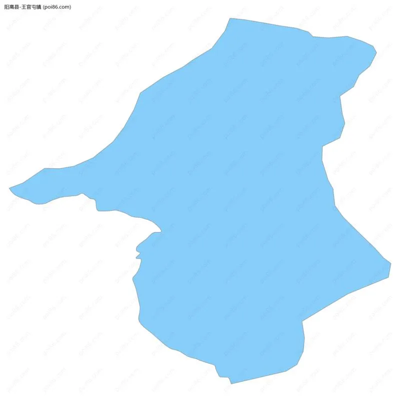 王官屯镇边界地图