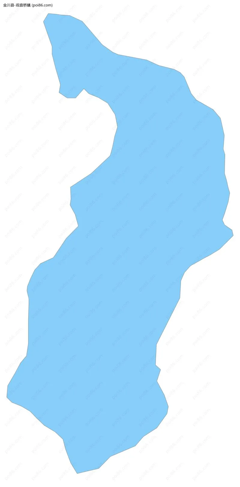 观音桥镇边界地图