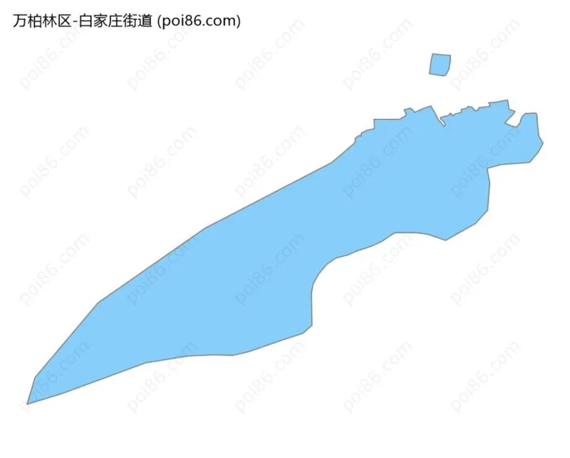 白家庄街道边界地图