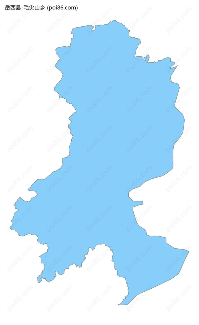 毛尖山乡边界地图