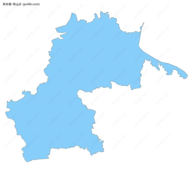 张山乡边界地图