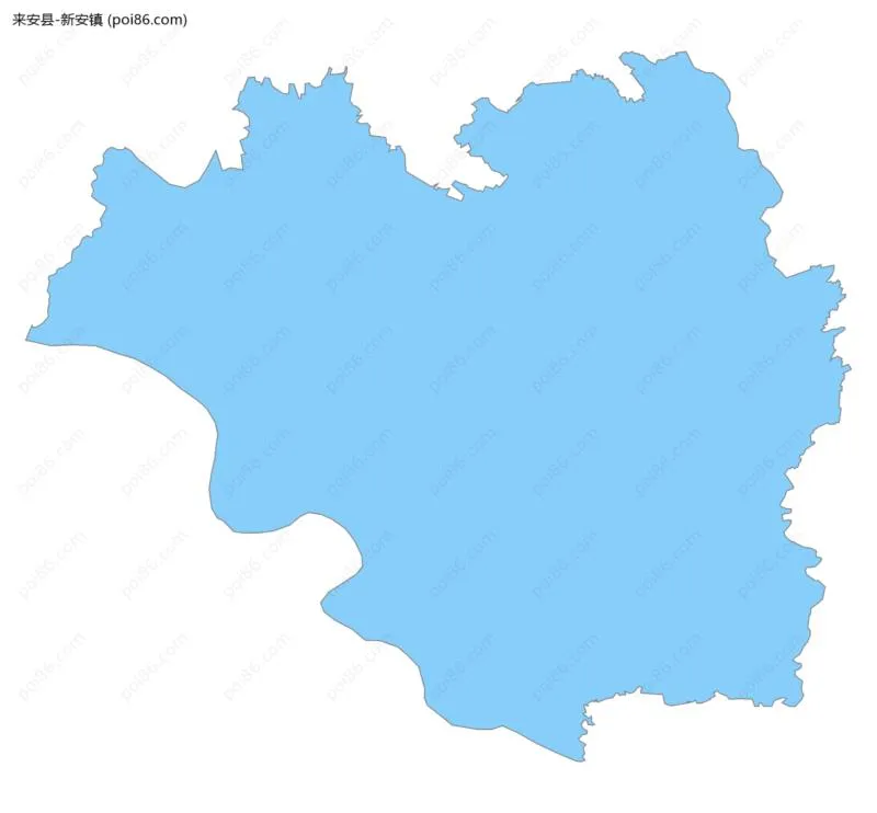 新安镇边界地图