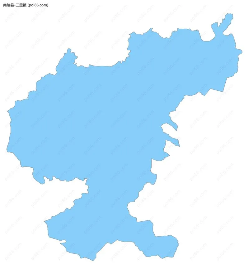 三里镇边界地图