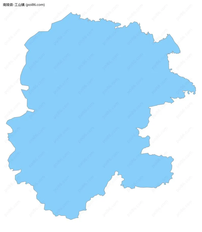 工山镇边界地图