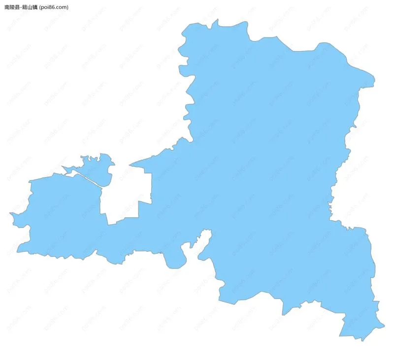 籍山镇边界地图