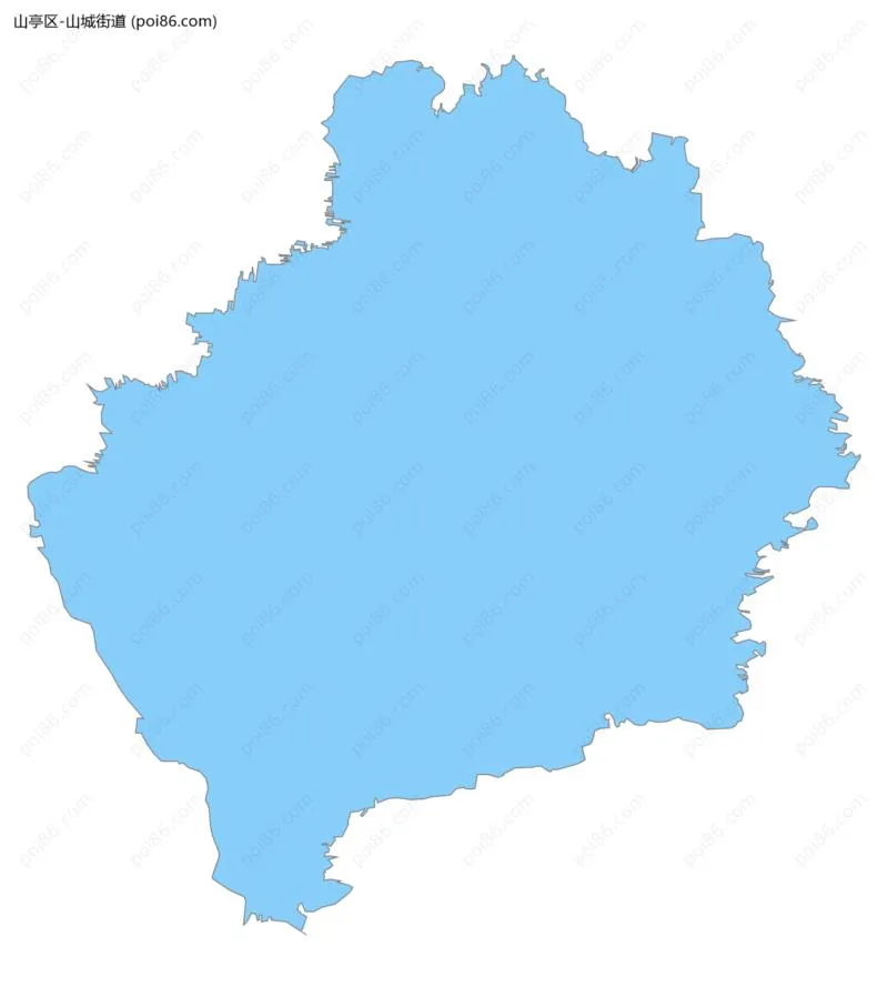 山城街道边界地图