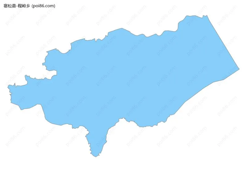 程岭乡边界地图