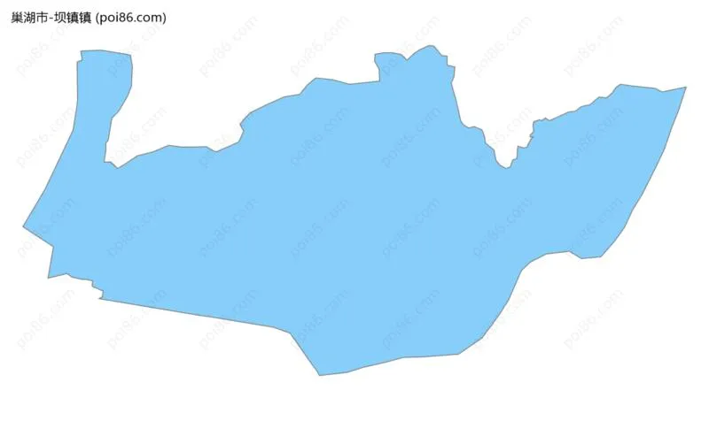 坝镇镇边界地图