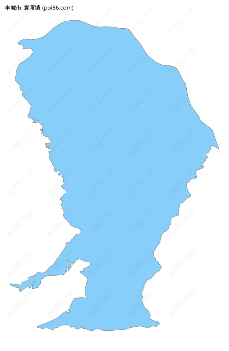 袁渡镇边界地图