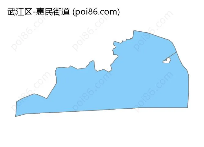 惠民街道边界地图