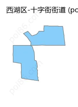 十字街街道边界地图