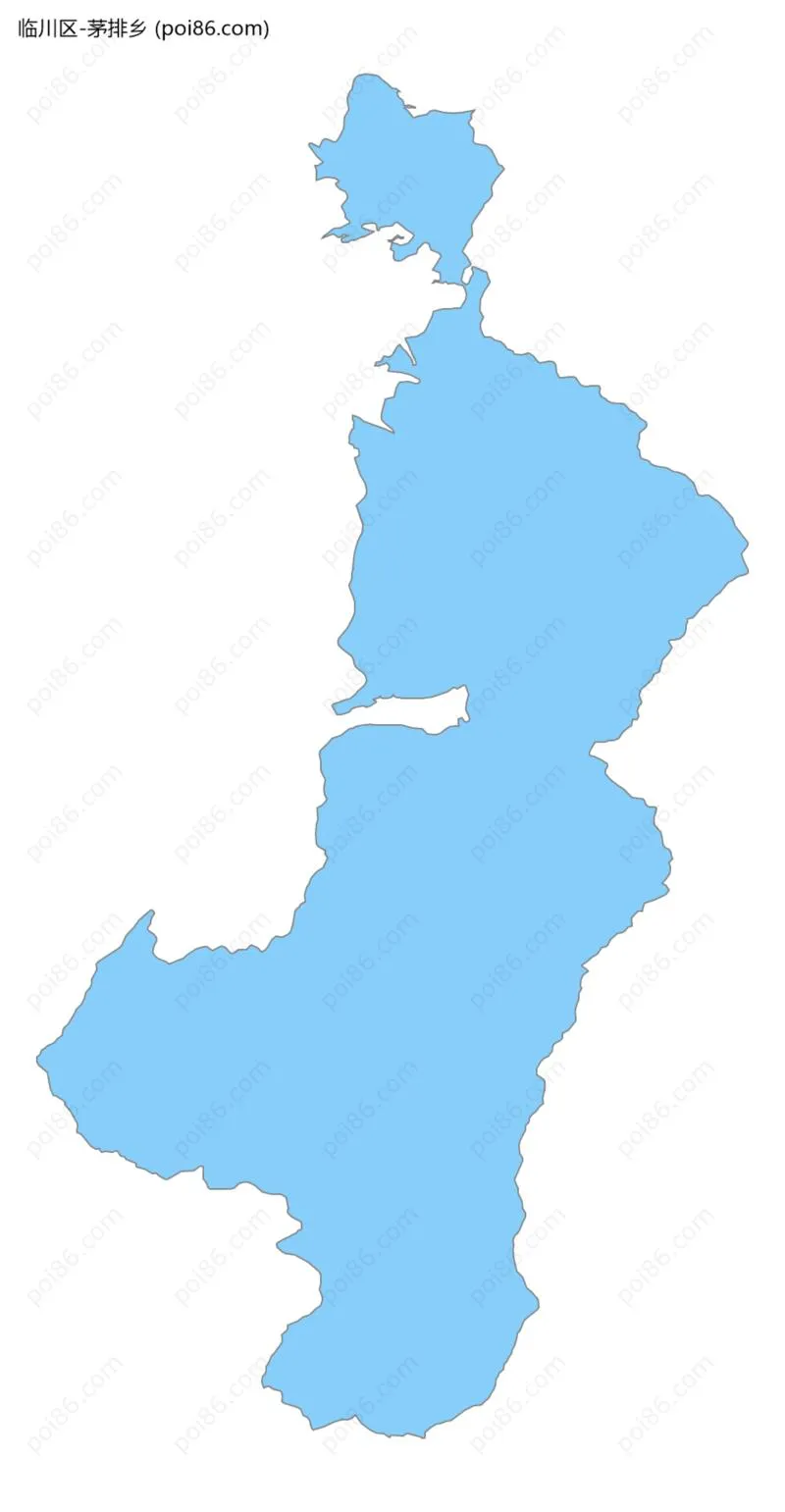 茅排乡边界地图