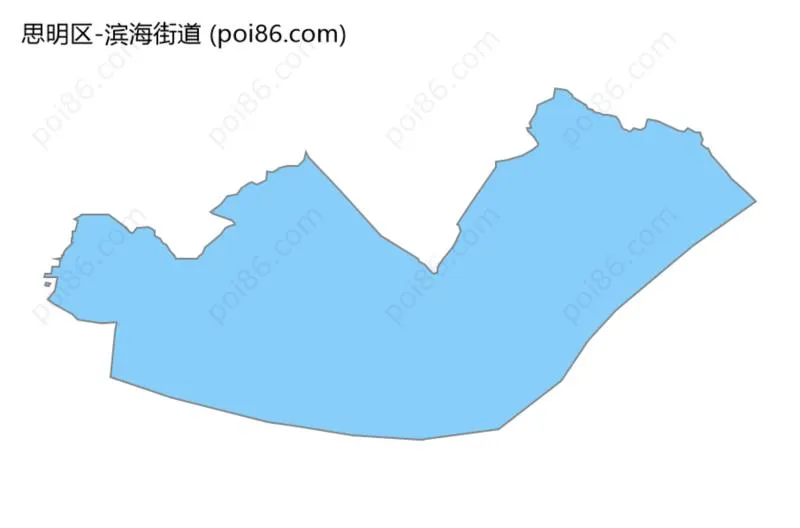 滨海街道边界地图