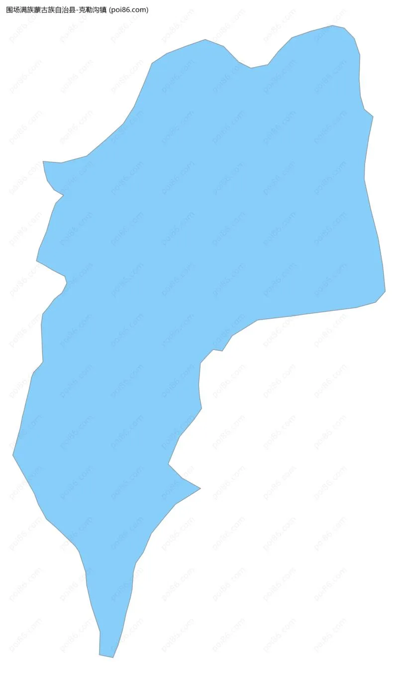 克勒沟镇边界地图