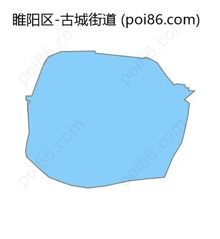 古城街道边界地图