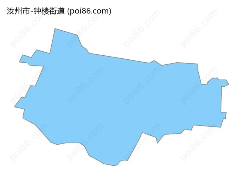 钟楼街道边界地图