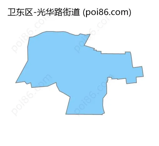 光华路街道边界地图