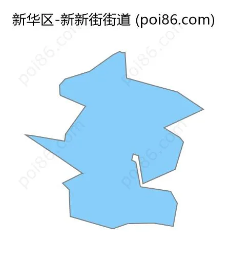 新新街街道边界地图