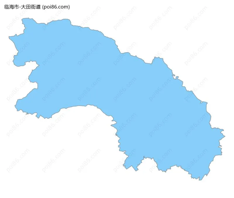 大田街道边界地图
