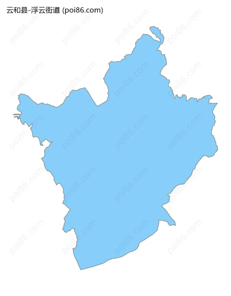 浮云街道边界地图