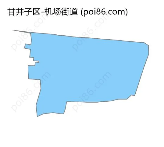 机场街道边界地图