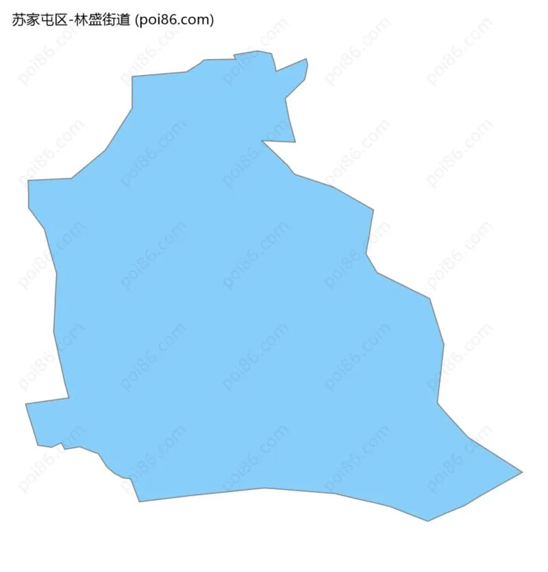 林盛街道边界地图