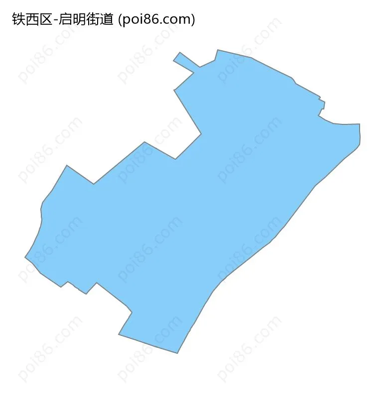 启明街道边界地图