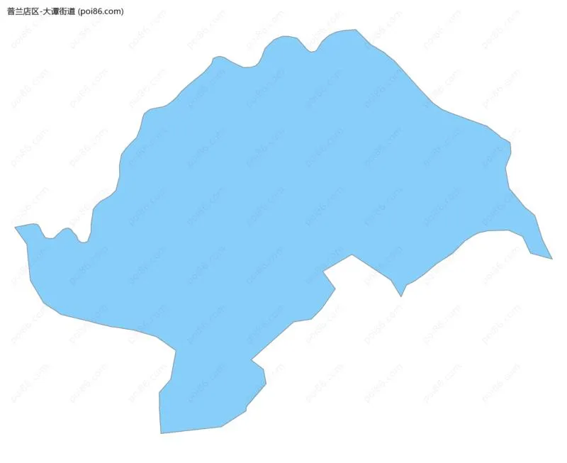 大谭街道边界地图